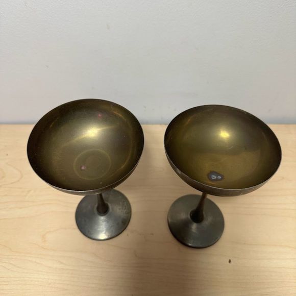 Antique-Vintage Leonard Silverplate Wine Cups Set of 2 - Picture 3 of 9